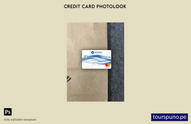 listo para imprimir plantilla frontal de aspecto fotográfico mastercard del B 15